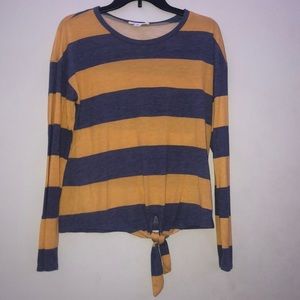 yellow & blue stripped long sleeve